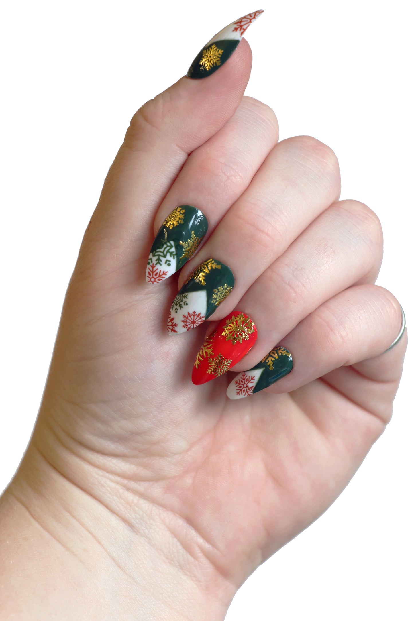 Christmas Snowflake Waterslide Nail Decals for diy christmas nail art