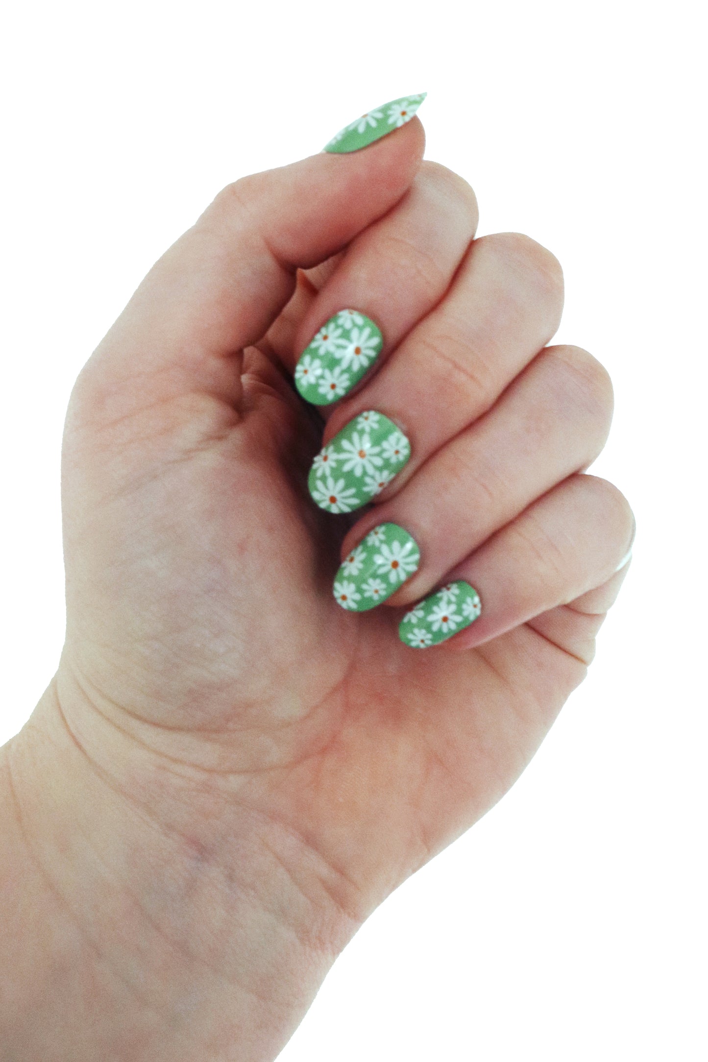 DIY Nail Art with Daisy flower nail decals