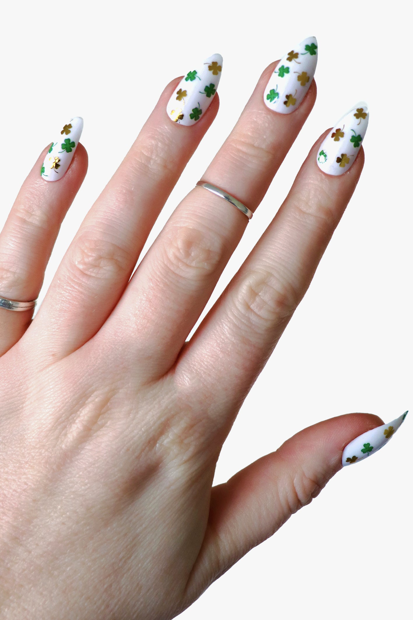 Saint Patrick's Day Four Leaf Clover Waterslide Nail Decals nail art