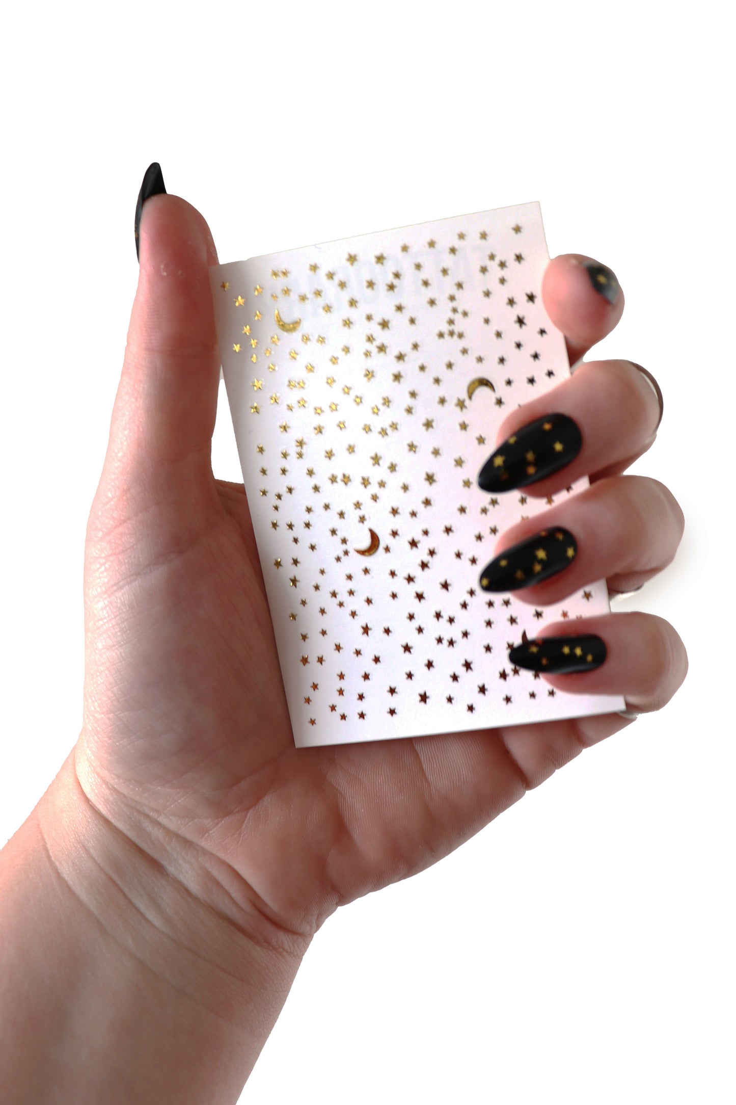 Gold Moon and Stars Waterslide Nail Decals sheet