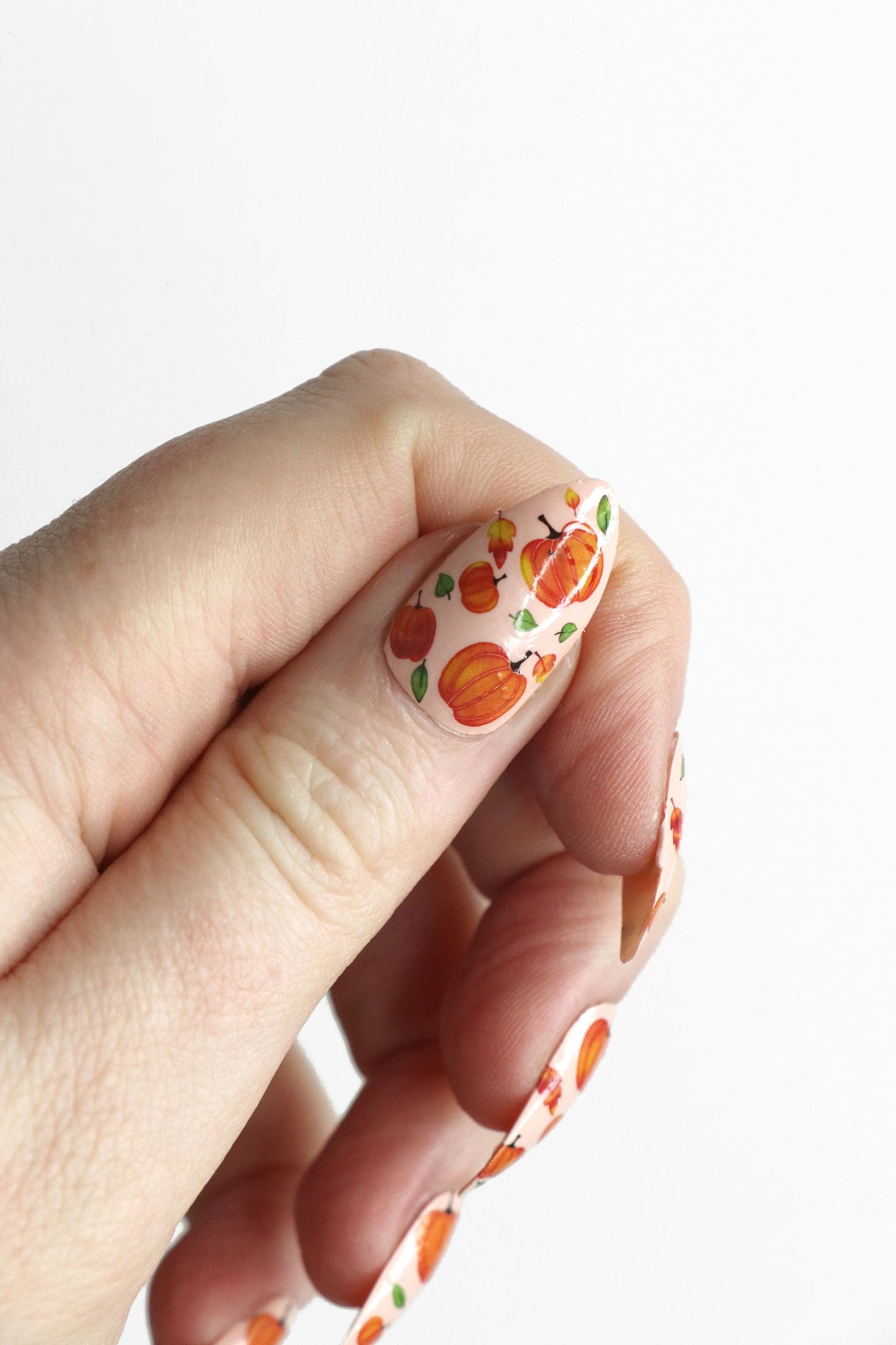 Pumpkin Waterslide Nail Decals for DIY Nail Art