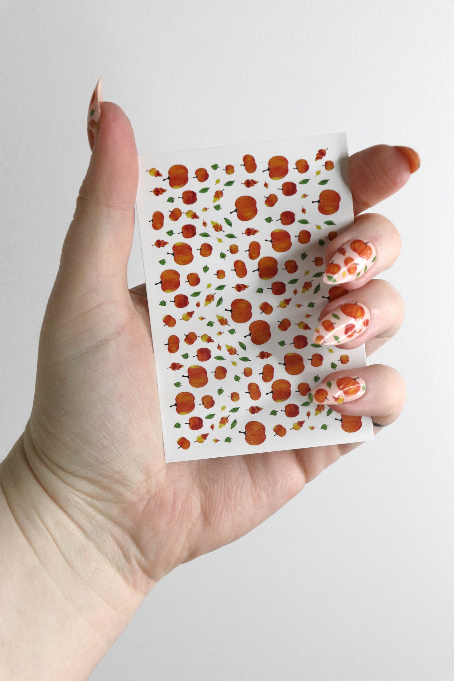 Thanks Giving Pumpkin Waterslide Nail Decals