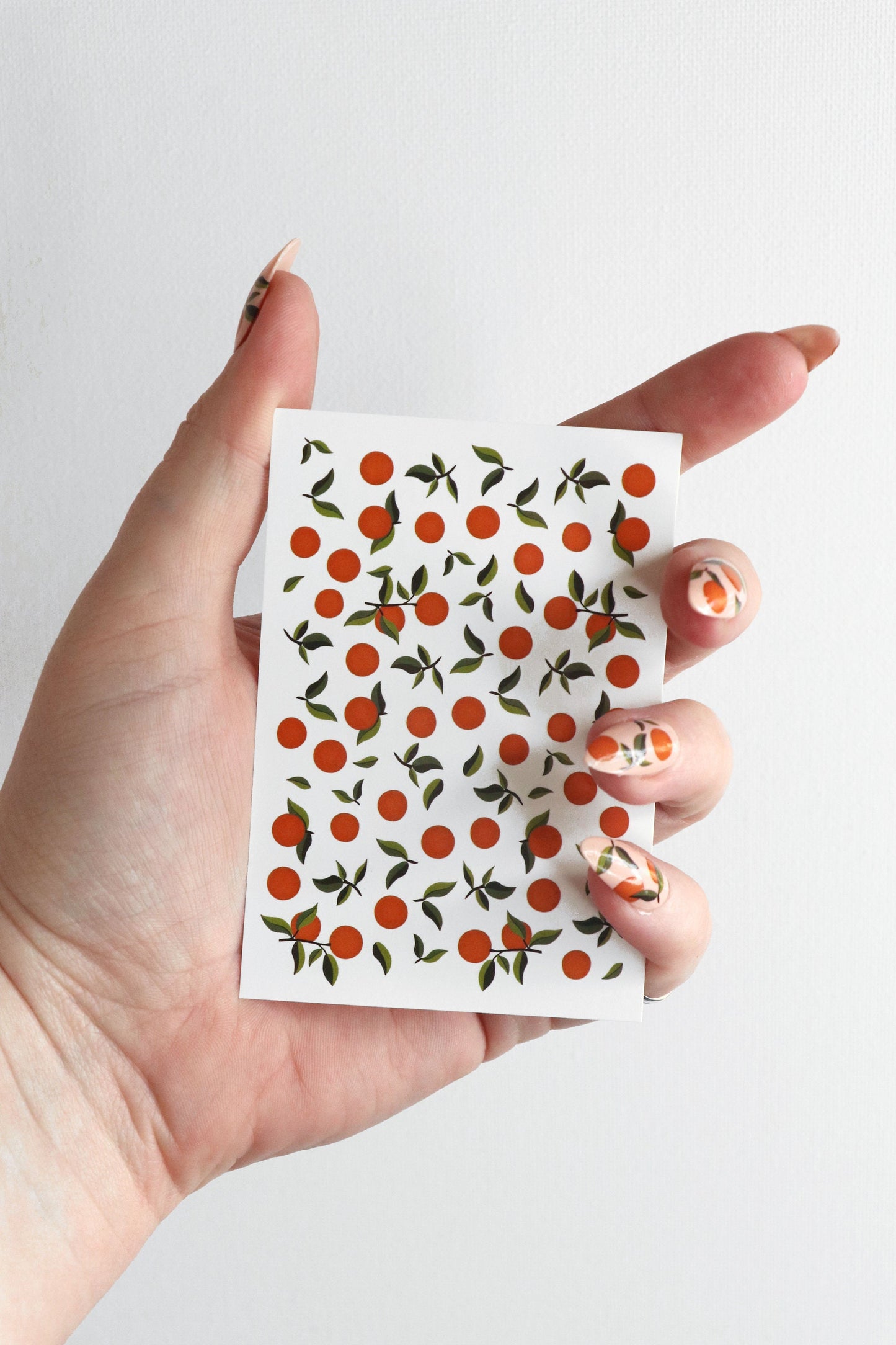 Oranges Waterslide Nail Decals sheet