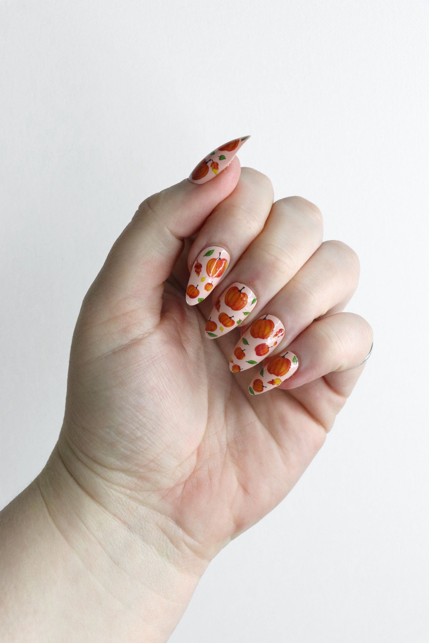 Halloween Pumpkin Waterslide Nail Decals