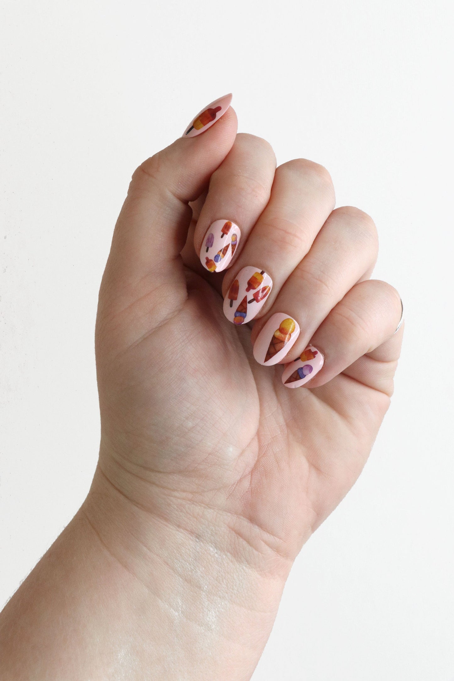 Ice Cream and Popsicle Waterslide Nail Decals