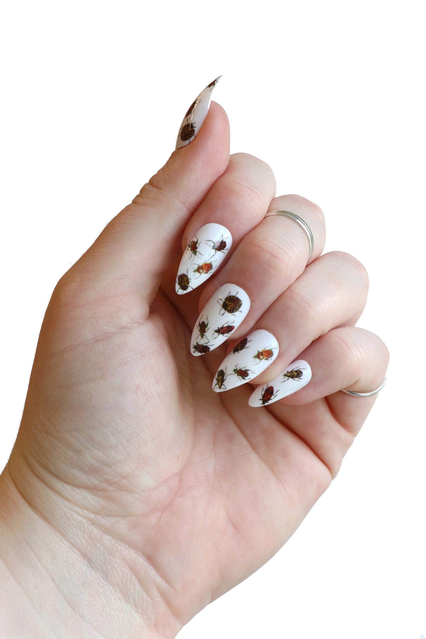 Beetle Nail Decals for DIY Halloween nails