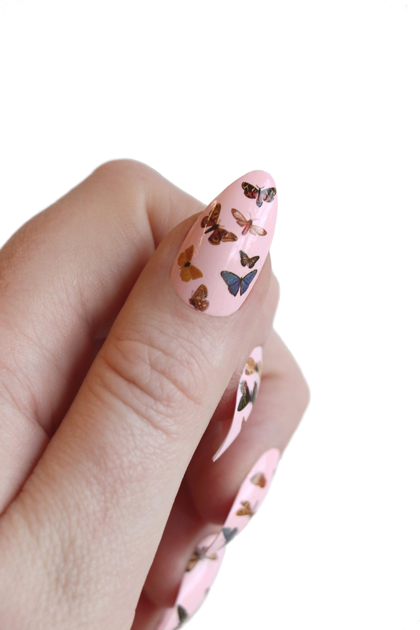 Butterfly waterslide nail decals