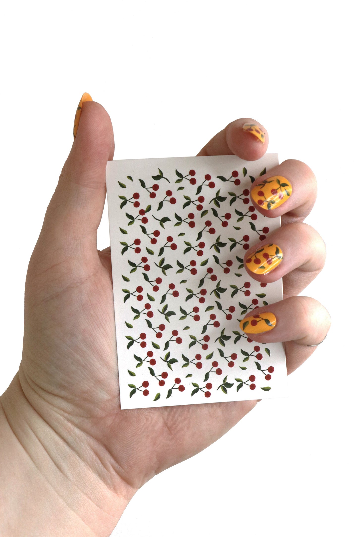 Cherry Waterslide Nail Decals sheet