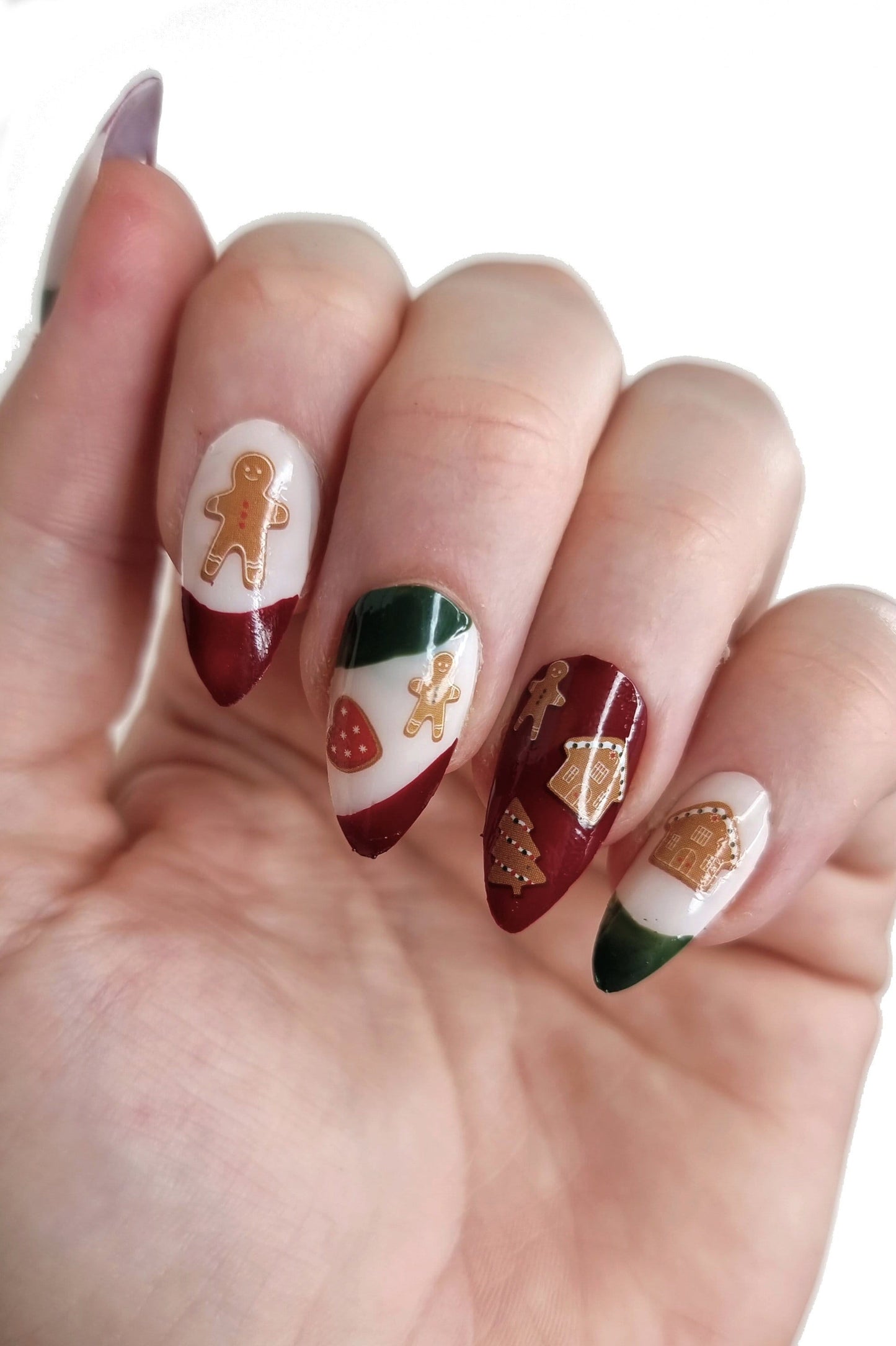 Christmas Cookie waterslide nail decals