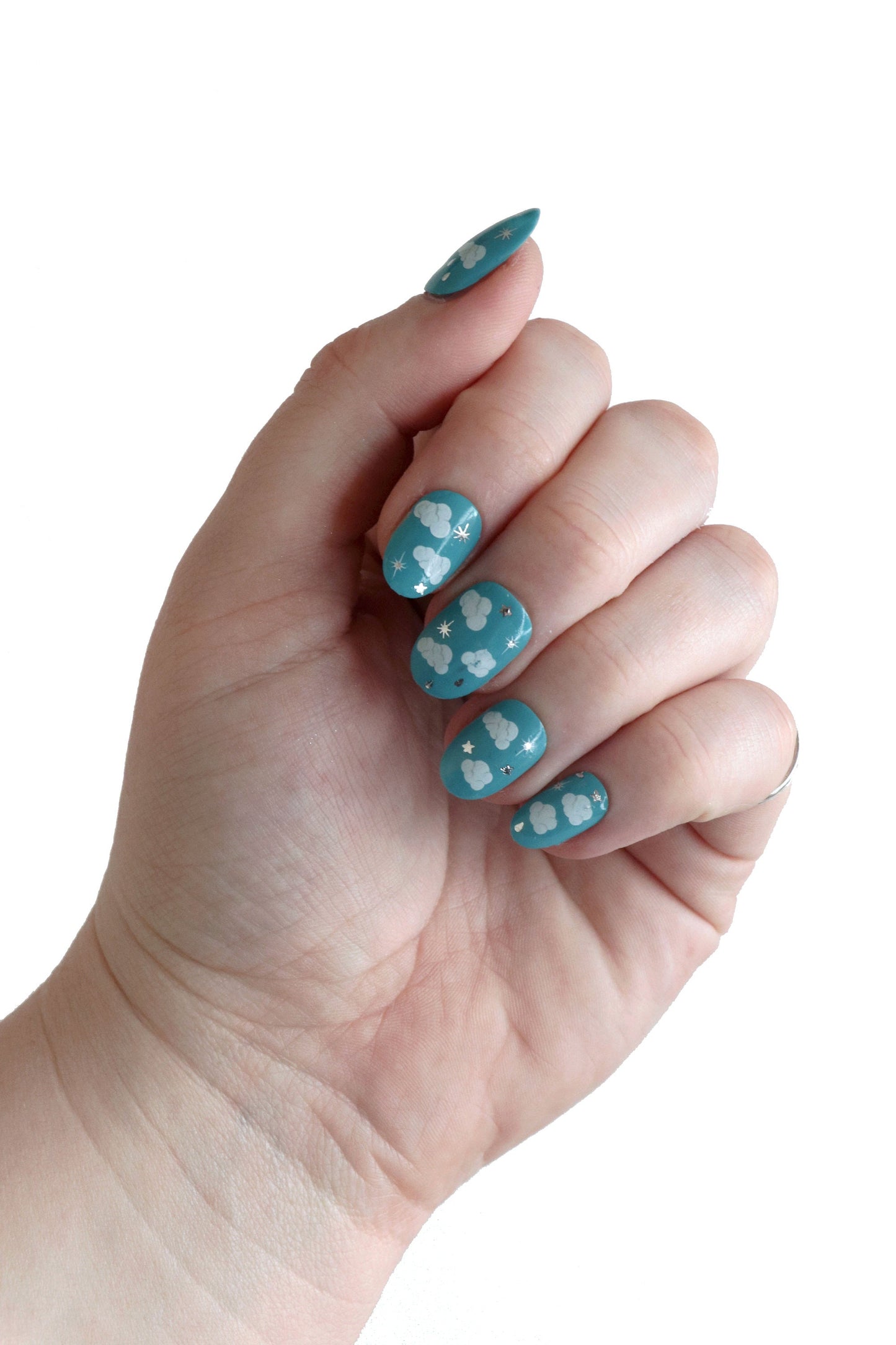Clouds and Stars Nail Decals