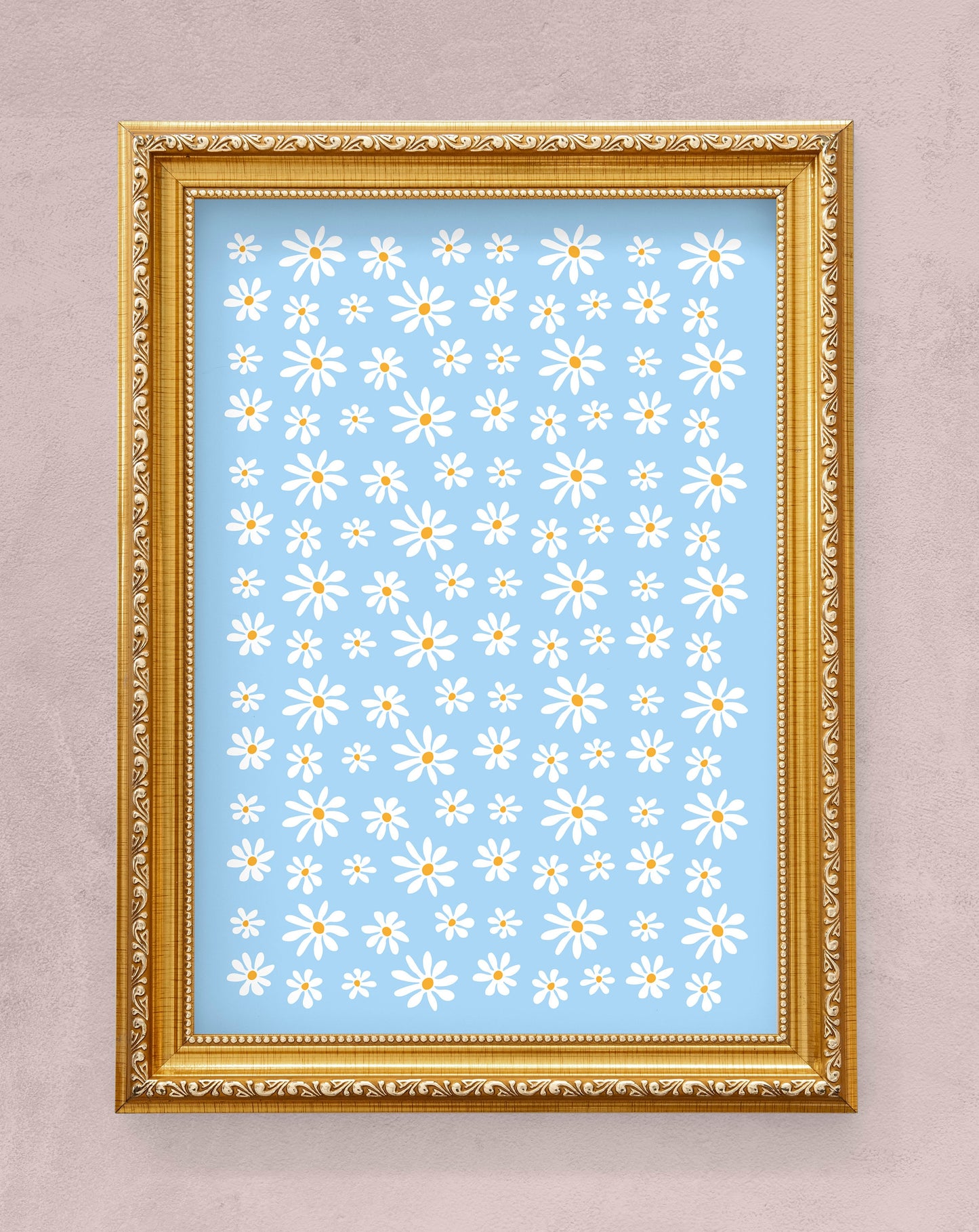 Daisy Flower Waterslide Nail Decals sheet