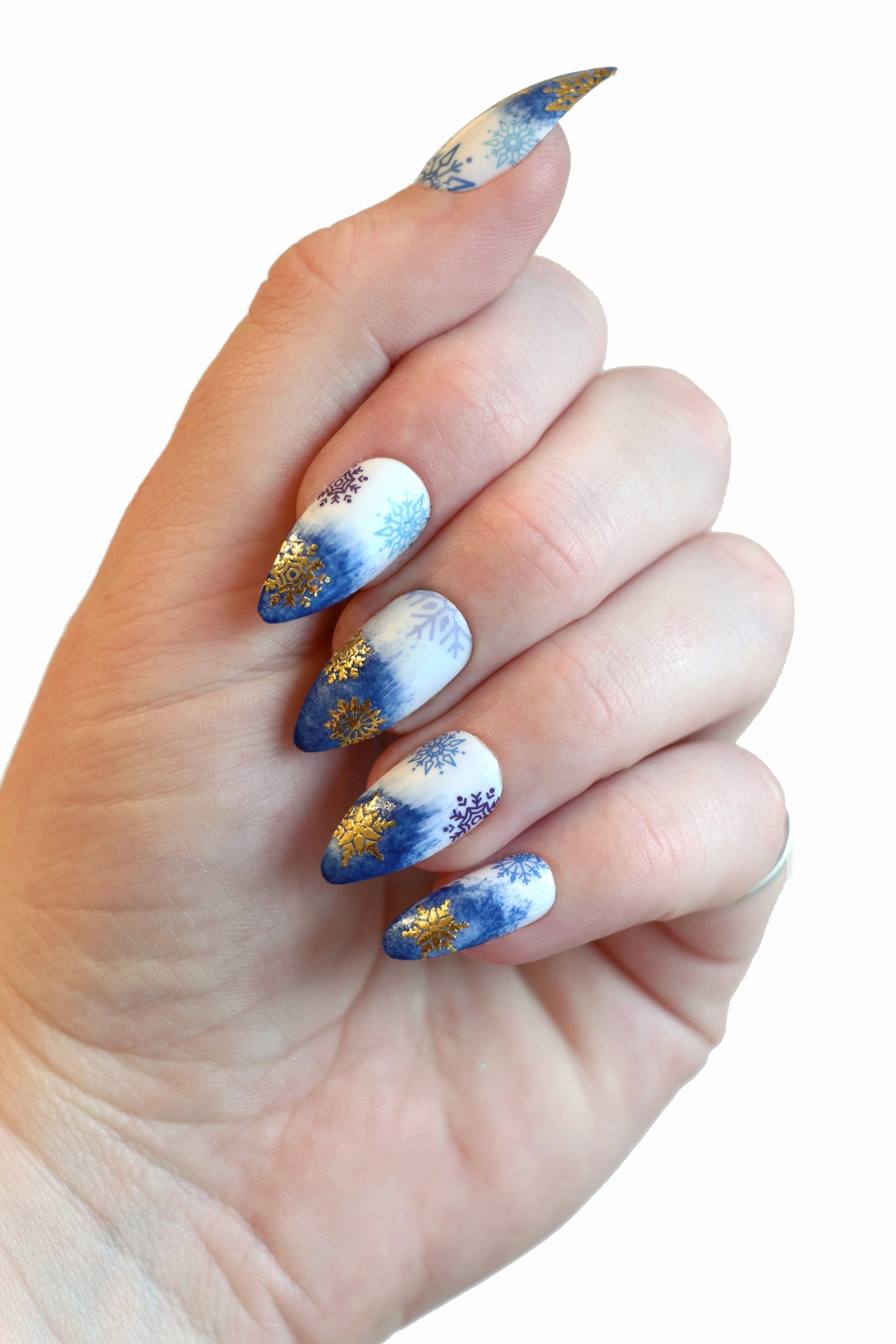 Winter Snowflake Waterslide Nail Decals