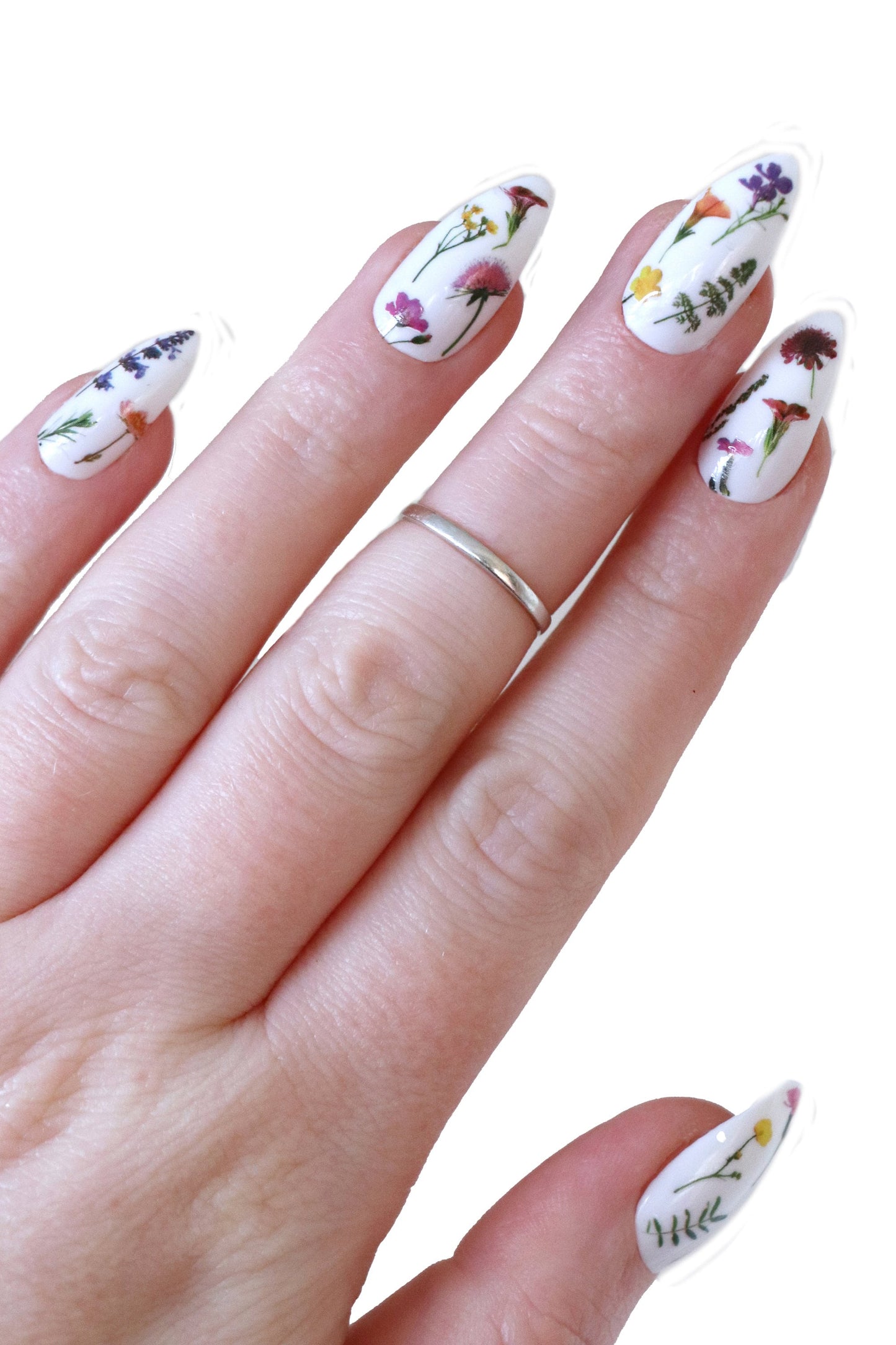Colorful Flowers Nail decals