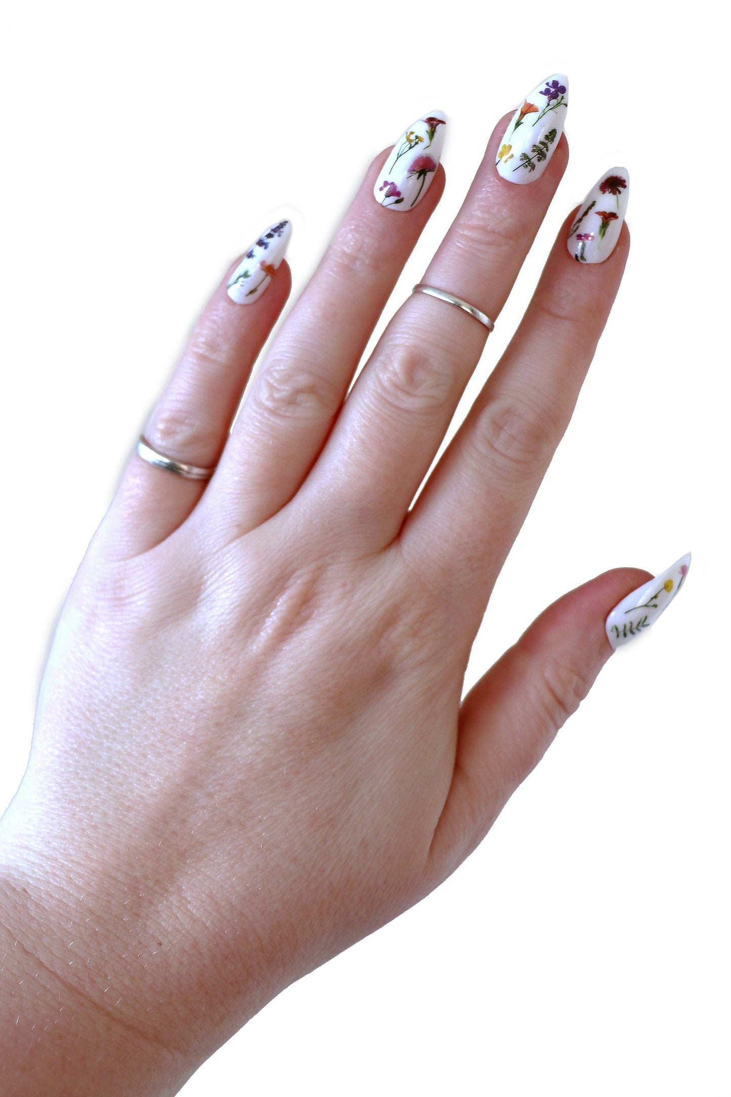Colorful Flowers Waterslide Nail Decals