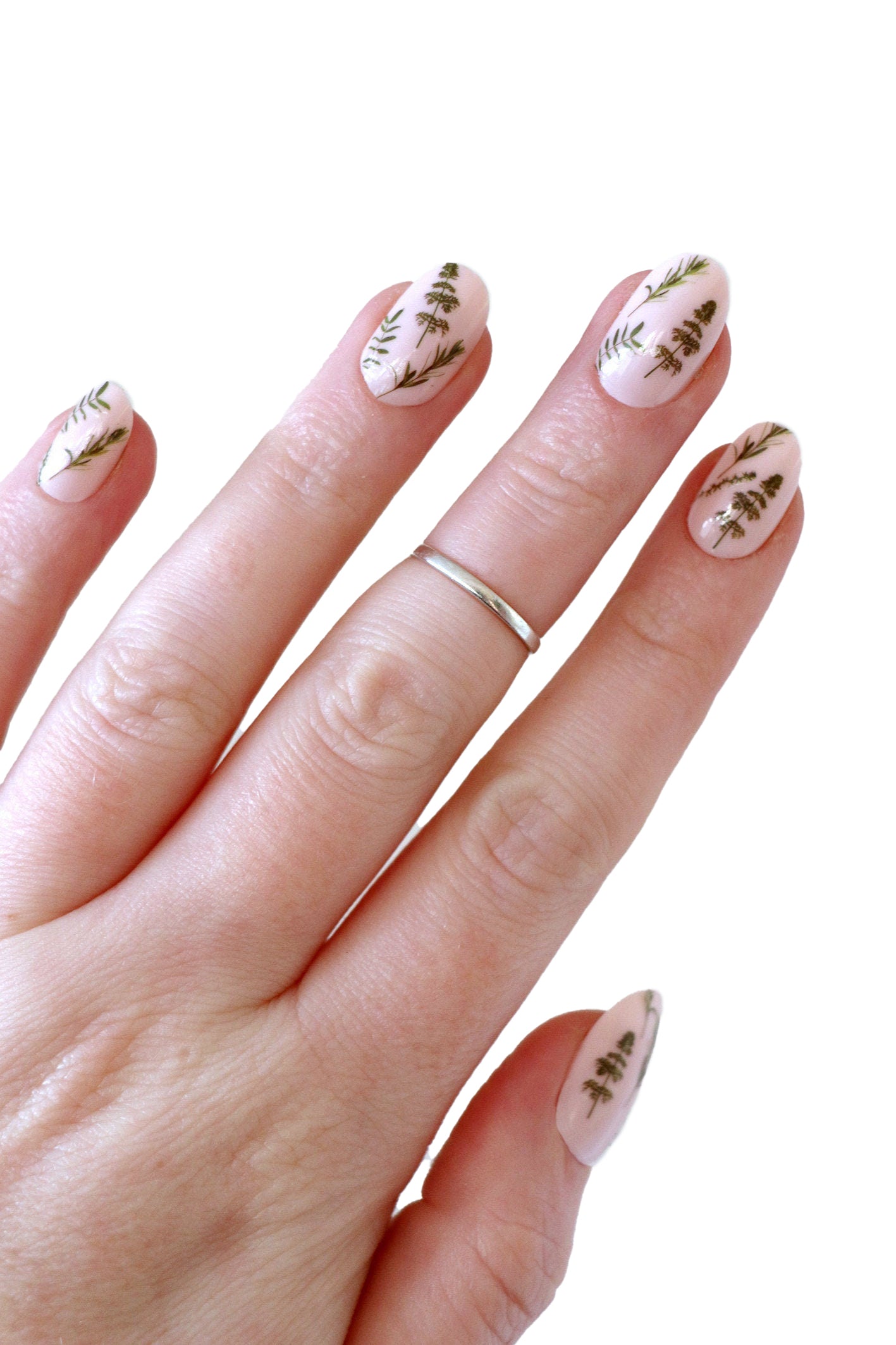 Green Leaves Waterslide Nail Decals