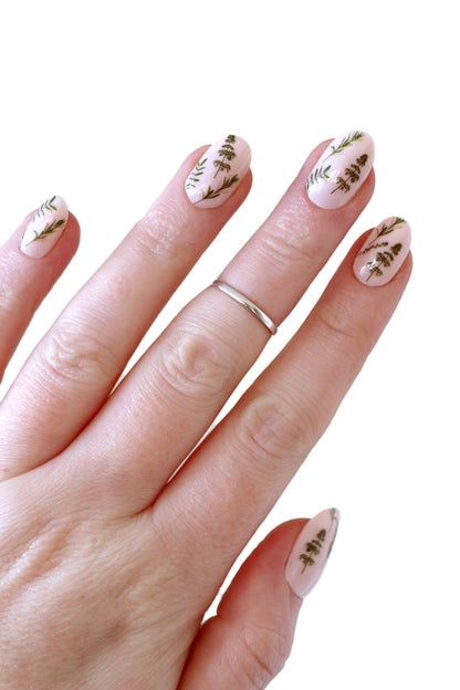 Green Leaves Waterslide Nail Decals