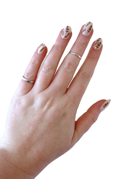 Green Leaves Waterslide Nail Decals