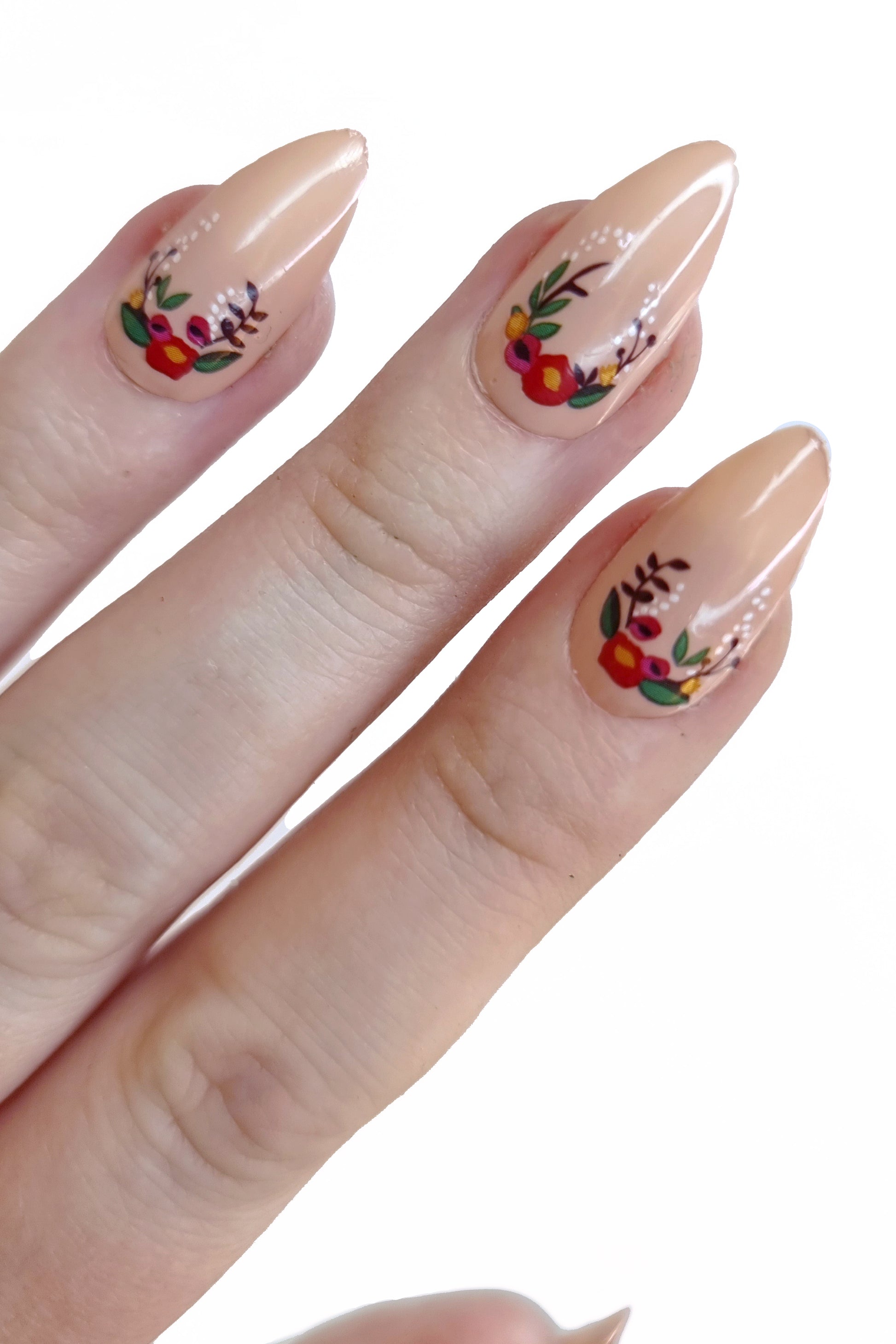 Modern Flowers nail decals