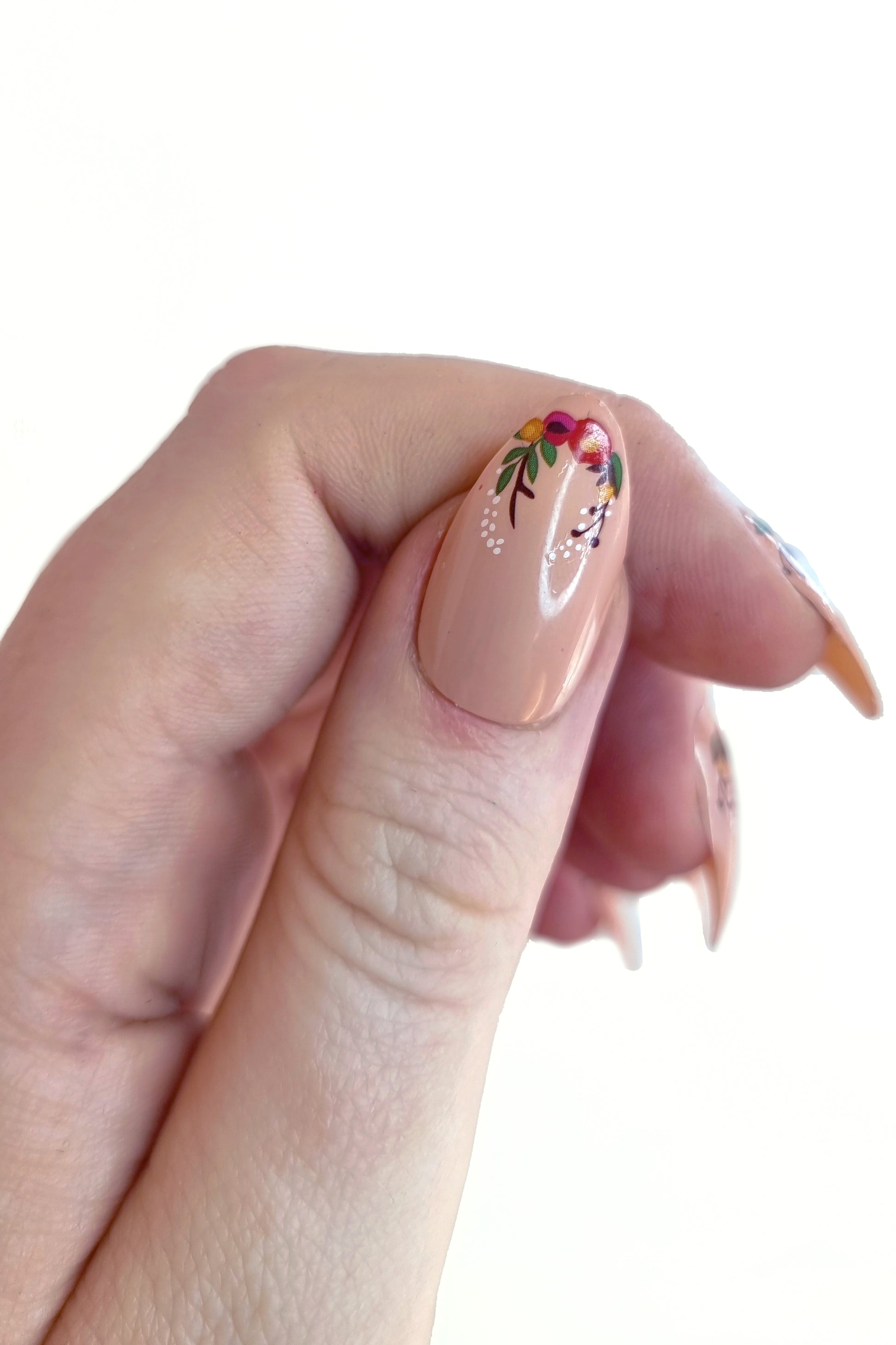 Modern Flowers and Dots Waterslide Nail Decals or nail stickers