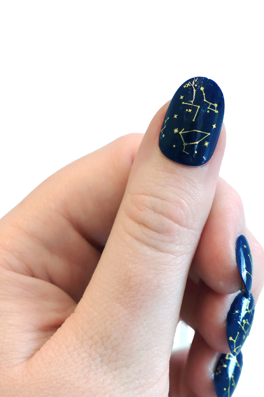 Gold Constellation Waterslide Nail Decals