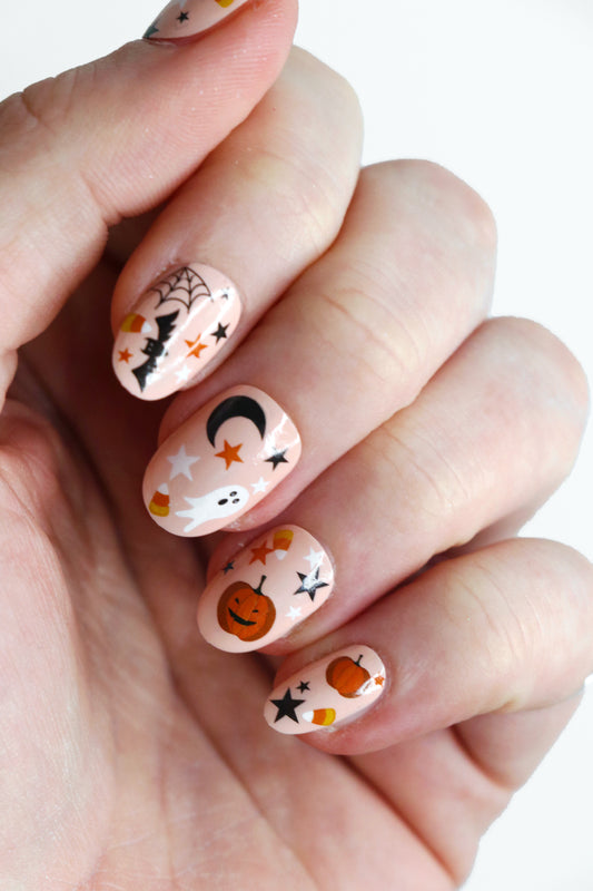Cute Halloween waterslide nail decals