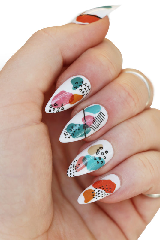 Modern Art Waterslide Nail Decals