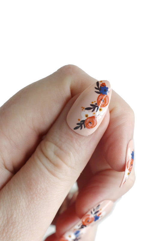 Modern Floral Waterslide Nail Decals