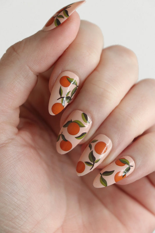 Oranges Waterslide Nail Decals 