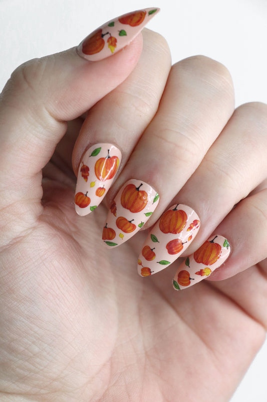 Pumpkin Waterslide Nail Decals