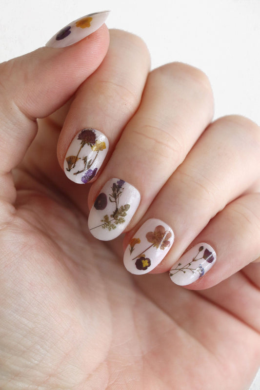 Dried Flower Waterslide Nail Decals