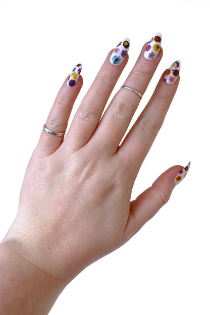 Colorful flowers nail decals for diy nail art
