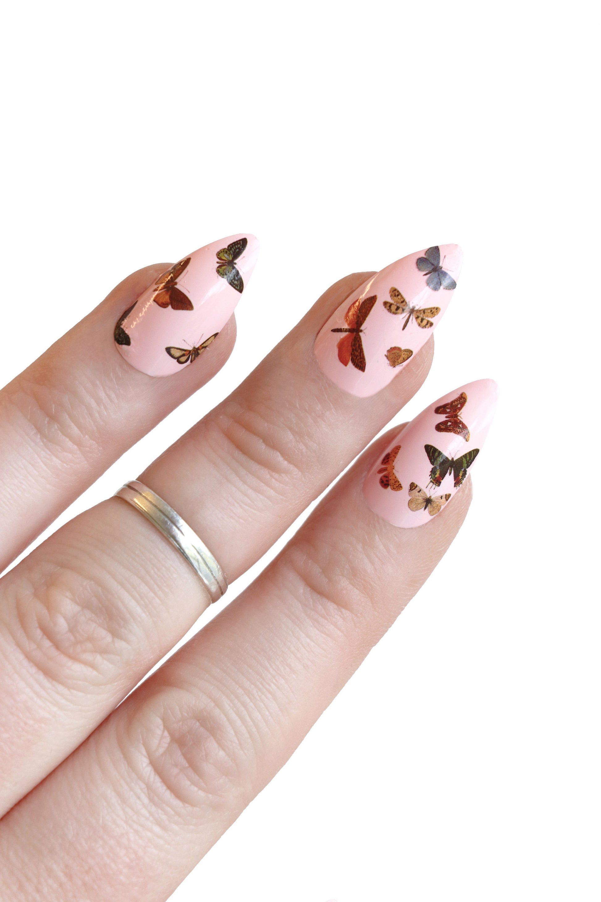 Butterfly waterslide nail decals 