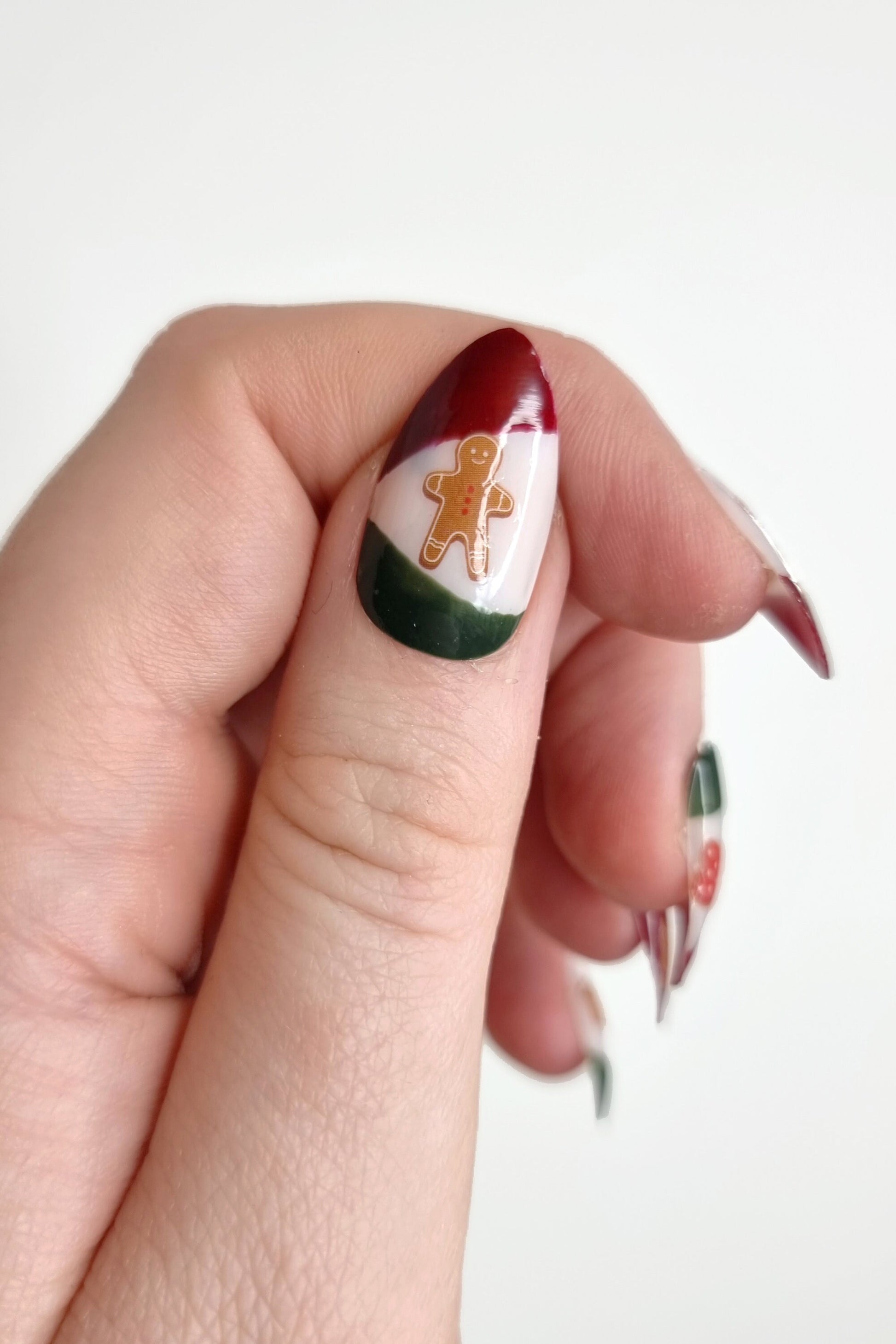 Christmas Cookie nail decals 