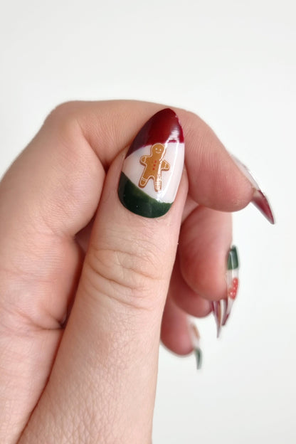 Christmas Cookie nail decals 